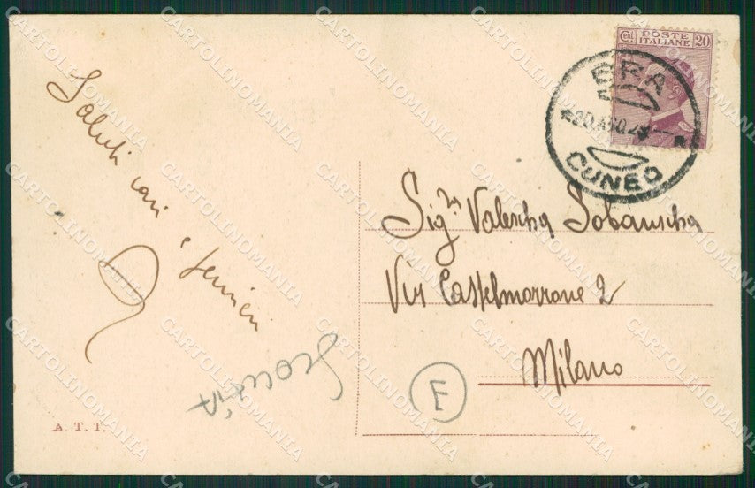 Cuneo Bra Saluti da SCOLLATA cartolina QK8897 – retro