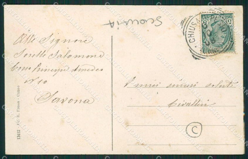 Cuneo Chiusa Pesio SCOLLATA cartolina QK8963 – retro