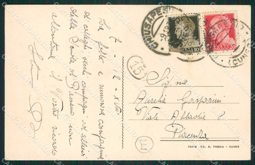Cuneo Chiusa Pesio cartolina QK8965 – retro