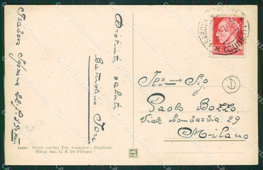 Cuneo Frabosa Soprana cartolina QK9013 – retro