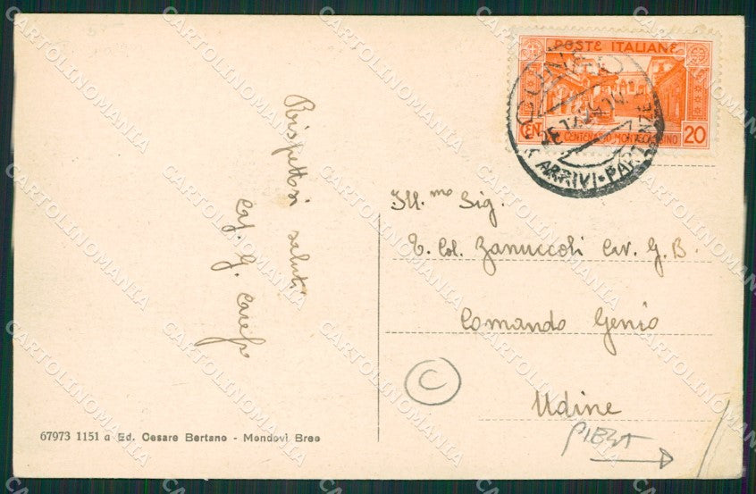 Cuneo Mondovì PIEGA cartolina QK9037 – retro