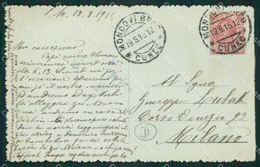 Cuneo Mondovì cartolina QK9050 – retro