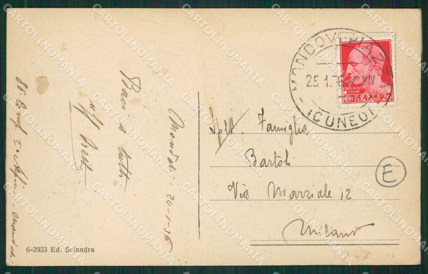 Cuneo Mondovì cartolina QK9067 – retro