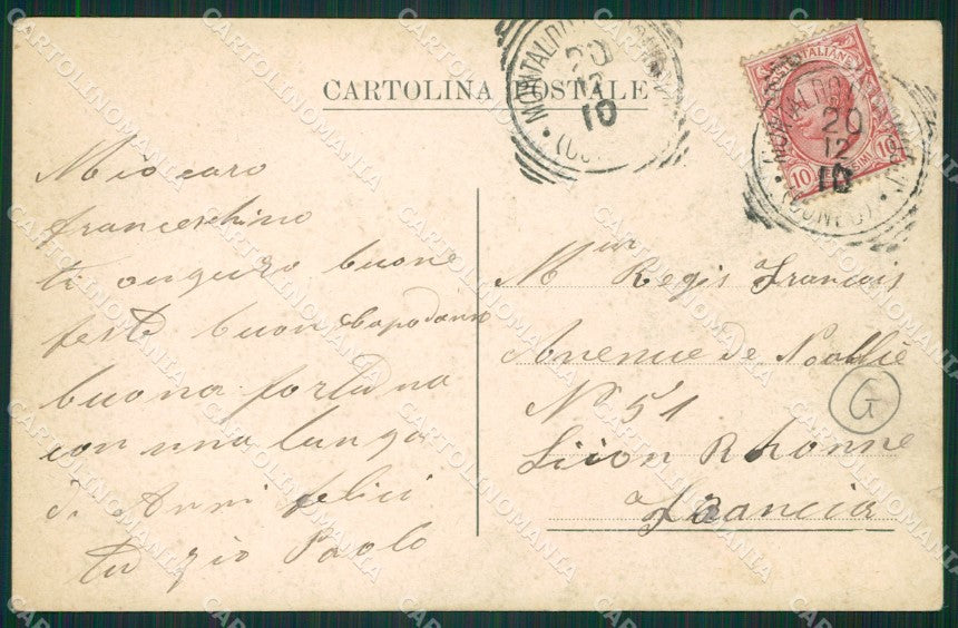 Cuneo Mondovì Montaldo cartolina QK9080 – retro