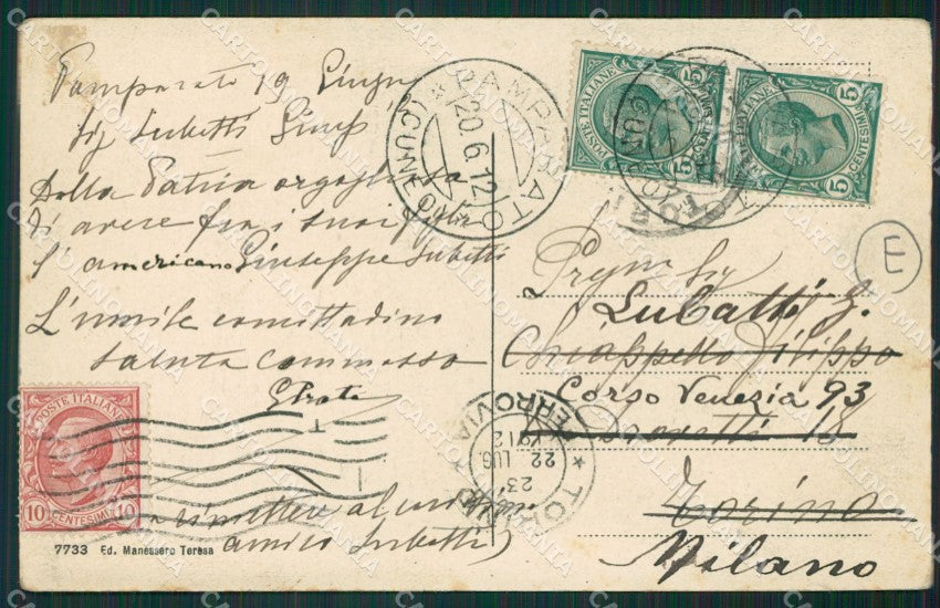 Cuneo Pamparato cartolina QK9107 – retro