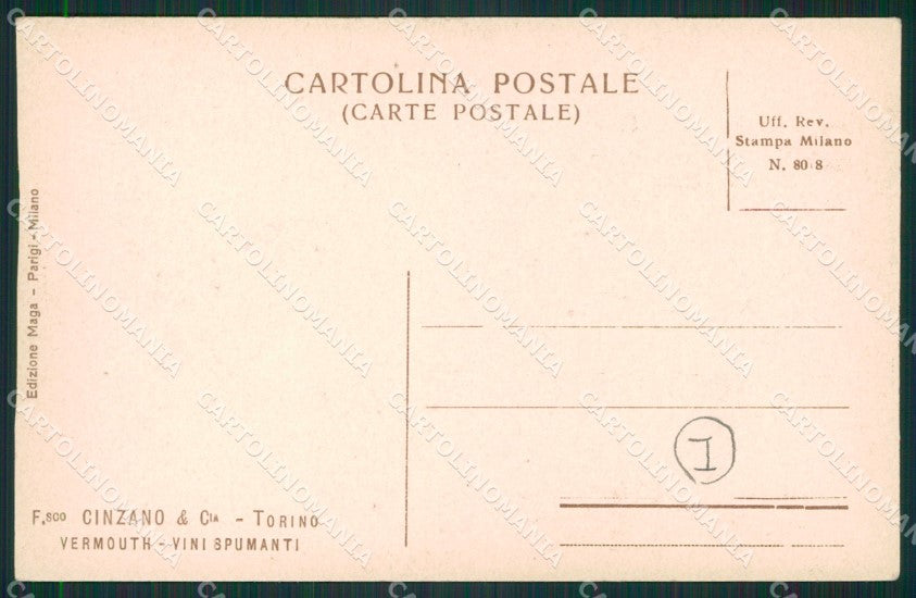 Cuneo San Vittoria D'Alba Cinzano cartolina QK9146 – retro