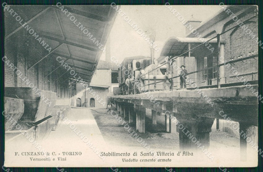 Cuneo San Vittoria D'Alba Cinzano Treno cartolina QK9150 – fronte