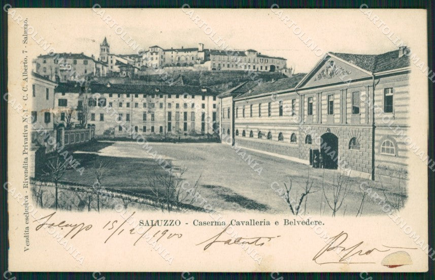 Cuneo Saluzzo Caserma ABRASA cartolina QK9156 – fronte