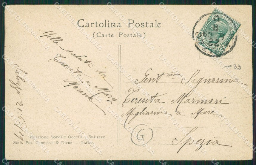 Cuneo Saluzzo Caserma cartolina QK9161 – retro