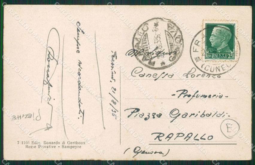 Cuneo Sampeyre PIEGHE cartolina QK9168 – retro