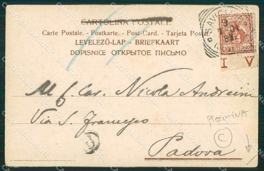 Cuneo Savigliano PIEGHINA cartolina QK9195 – retro