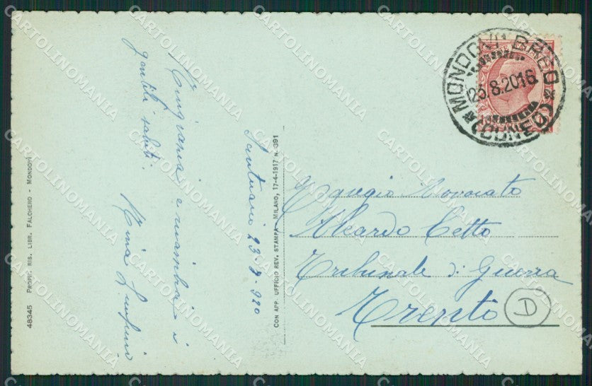 Cuneo Vicoforte cartolina QK9235 – retro