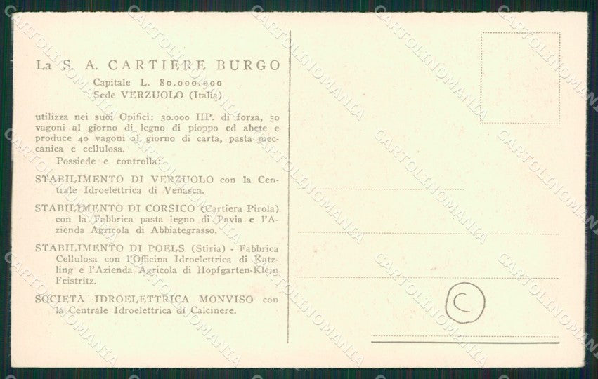 Cuneo Verzuolo cartolina QK9243 – retro