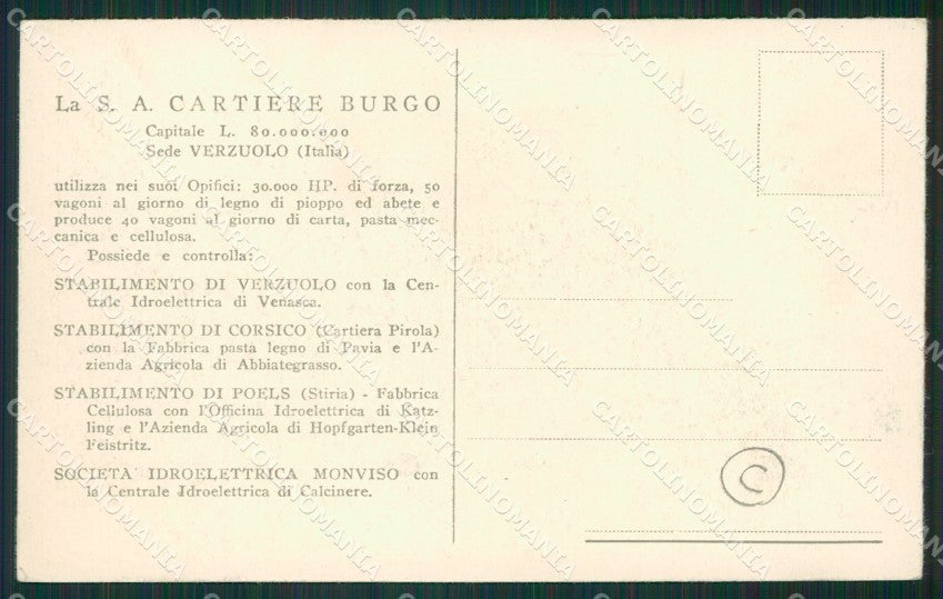 Cuneo Verzuolo cartolina QK9244 – retro