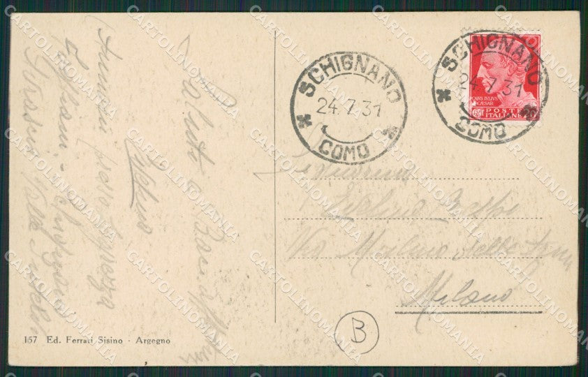 Como Avrascio Retegno Schignano cartolina QK9255 – retro