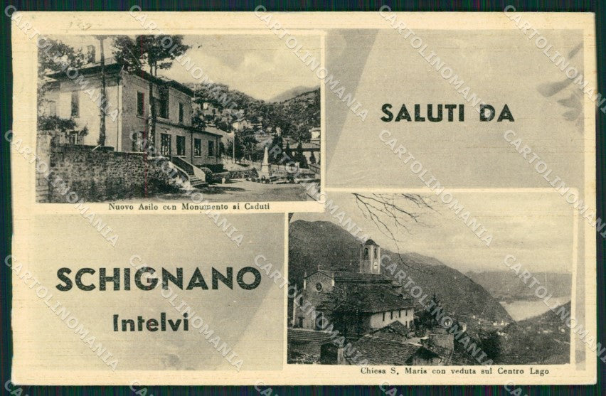 Como Schignano Saluti da PIEGA cartolina QK9276 – fronte