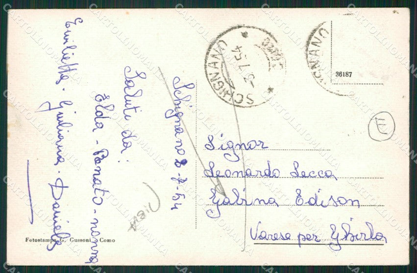 Como Schignano Saluti da PIEGA cartolina QK9276 – retro