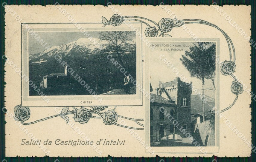 Como Castiglione Intelvi Saluti da PIEGA cartolina QK9305 – fronte