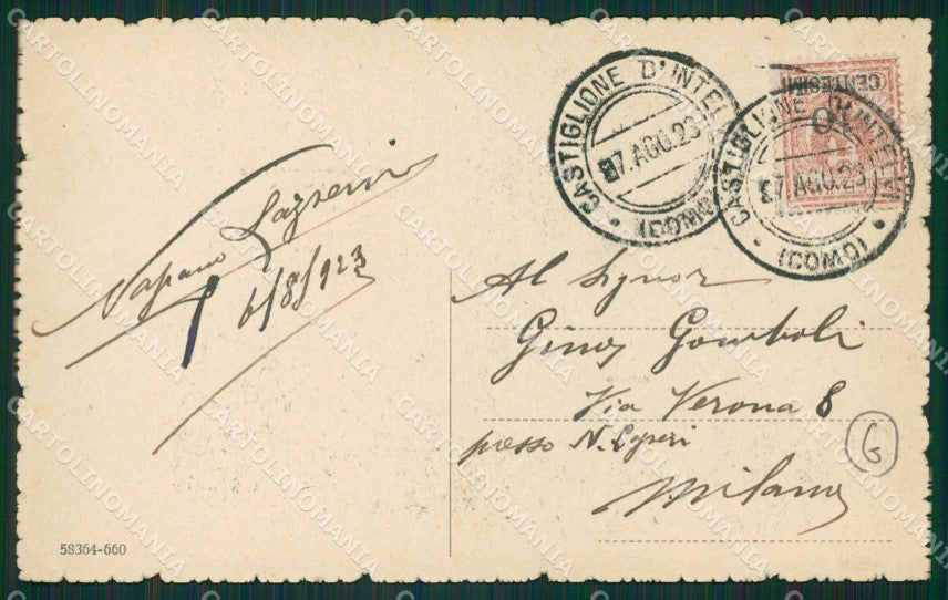 Como Castiglione Intelvi Saluti da PIEGA cartolina QK9305 – retro