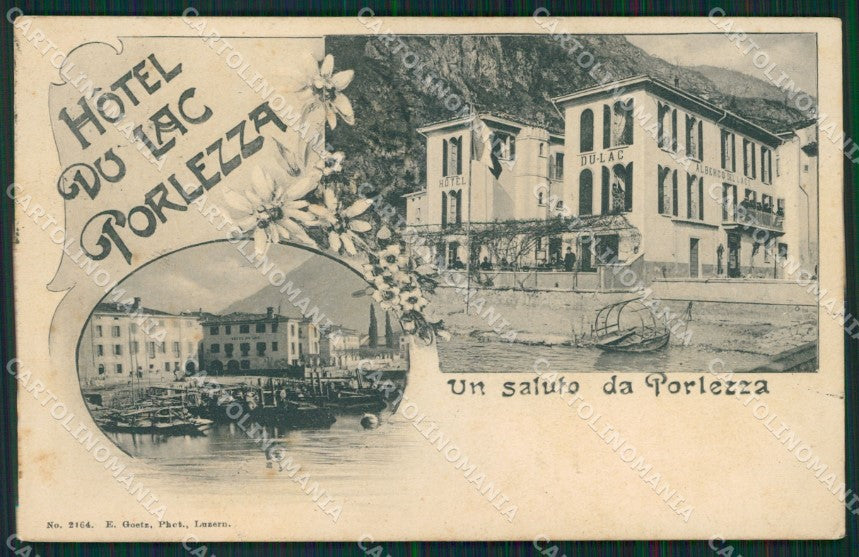 Como Porlezza Saluti da cartolina QK9321 – fronte