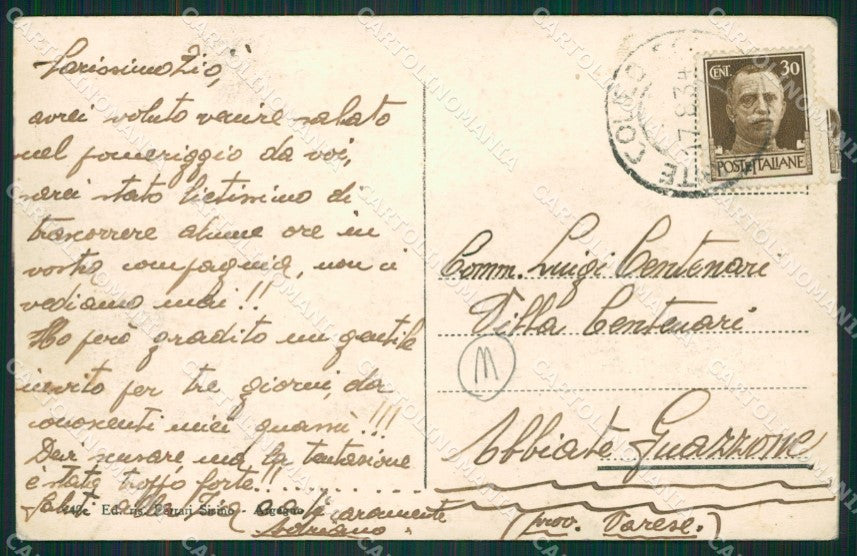 Como Pellio Intelvi Piano delle Noci cartolina QK9326 – retro