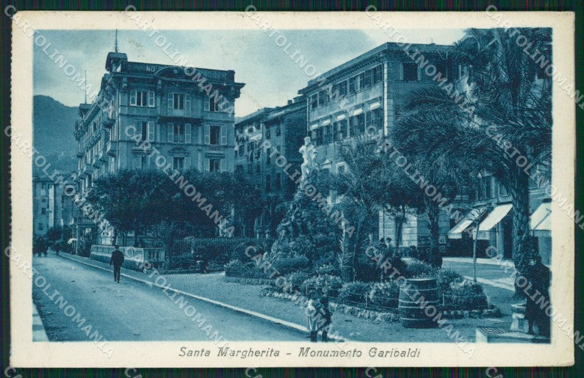 Genova Santa Margherita Ligure Garibaldi PIEGHINA cartolina QK9334 – fronte