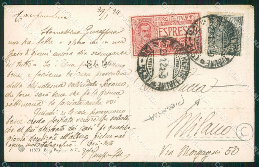 Genova Santa Margherita Ligure Garibaldi PIEGHINA cartolina QK9334 – retro