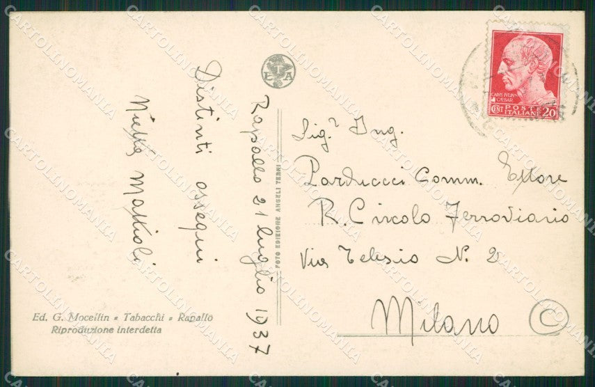 Genova Rapallo foto cartolina QK9345 – retro