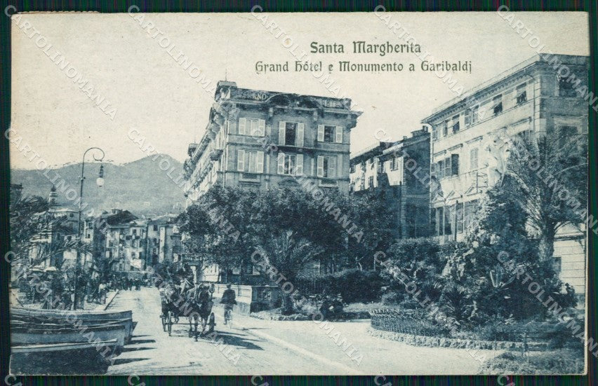 Genova Santa Margherita Ligure Garibaldi cartolina QK9347 – fronte