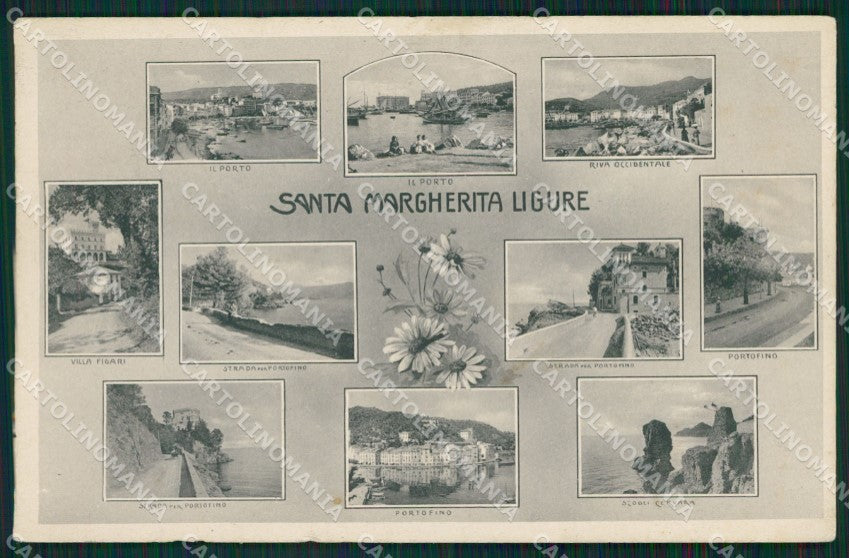 Genova Santa Margherita Ligure Portofino cartolina QK9350 – fronte