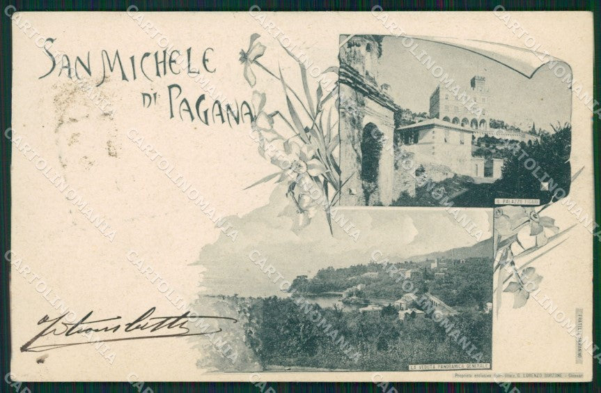 Genova Rapallo San Michele Pagana cartolina QK9355 – fronte