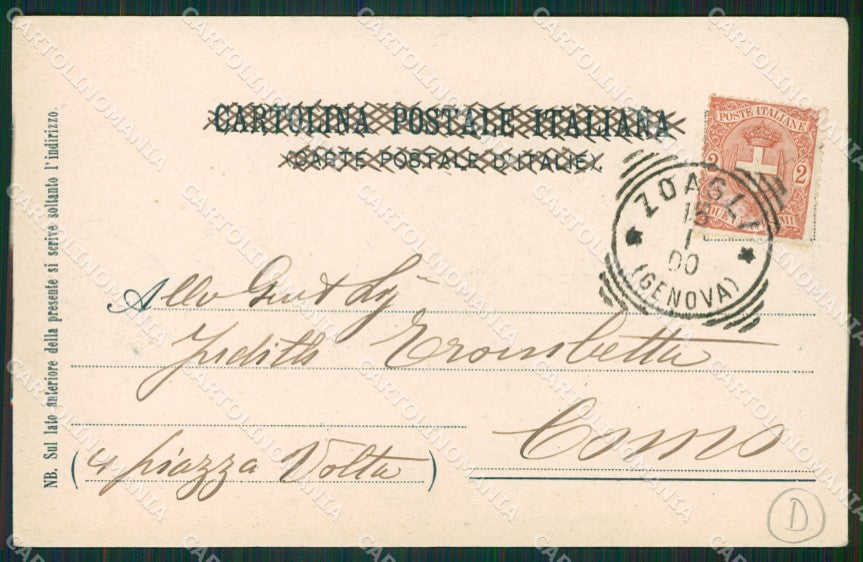 Genova Rapallo San Michele Pagana cartolina QK9355 – retro