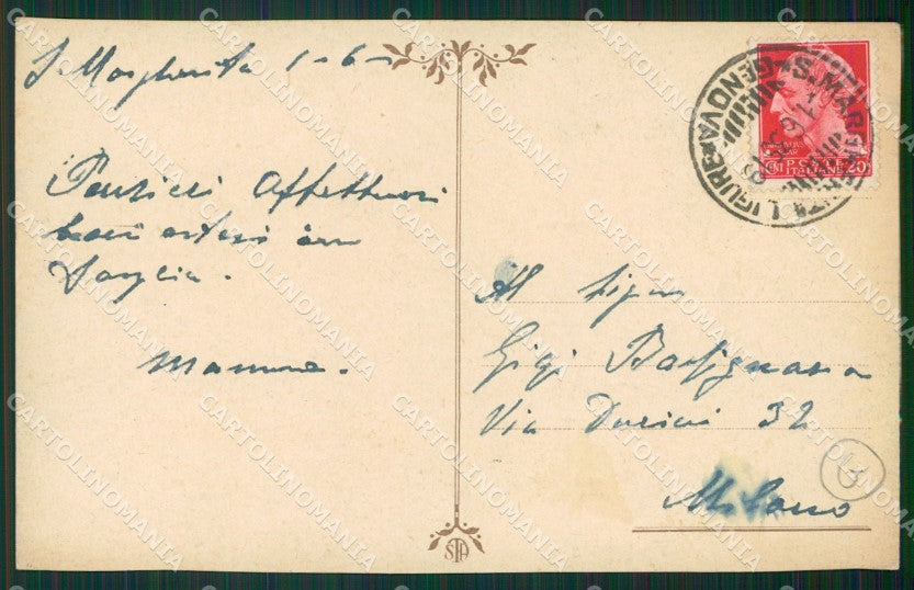 Genova Santa Margherita Ligure Gare Canottaggio cartolina QK9383 – retro