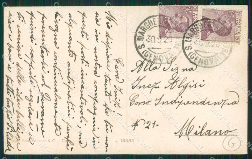 Genova Santa Margherita Ligure Tombolo Pizzo Ricamo cartolina QK9384 – retro