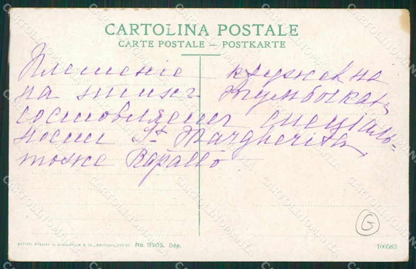Genova Santa Margherita Ligure Tombolo Pizzo Ricamo cartolina QK9389 – retro