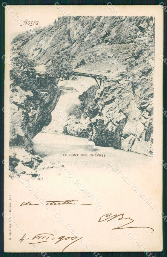 Aosta Pont des Chevres cartolina QK9426 – fronte