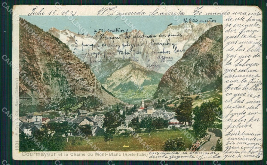 Aosta Courmayeur PIEGA cartolina QK9431 – fronte