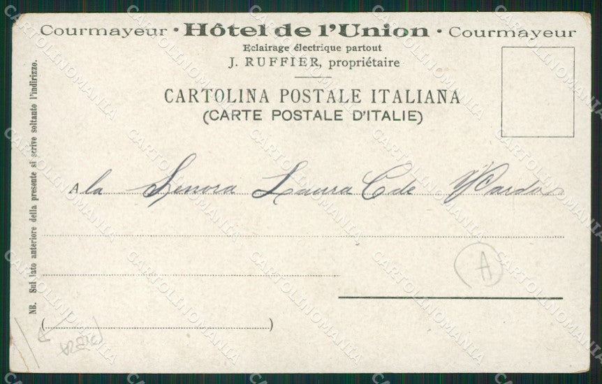 Aosta Courmayeur PIEGA cartolina QK9431 – retro