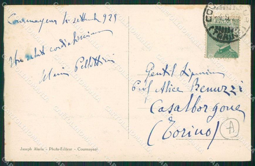 Aosta Courmayeur cartolina QK9433 – retro