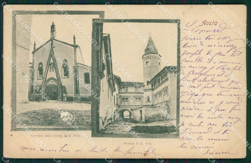 Aosta città ABRASA cartolina QK9441 – fronte