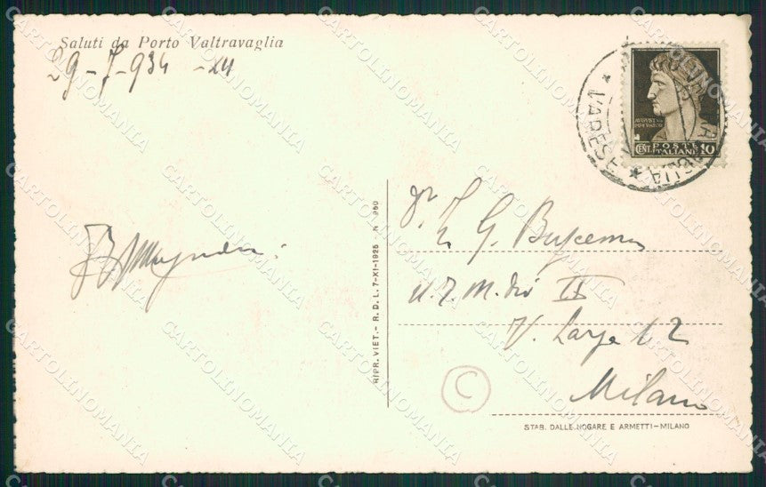 Varese Porto Valtravaglia cartolina QK9455 – retro