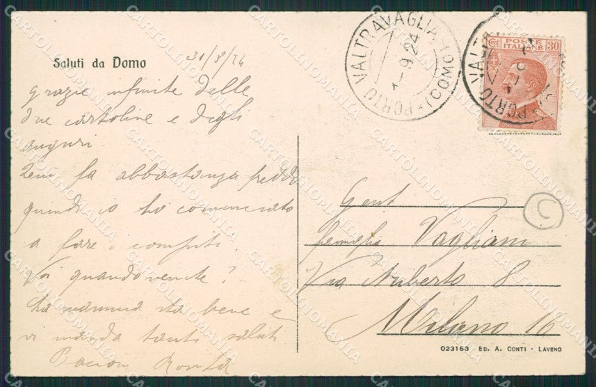 Varese Porto Valtravaglia Domo cartolina QK9461 – retro