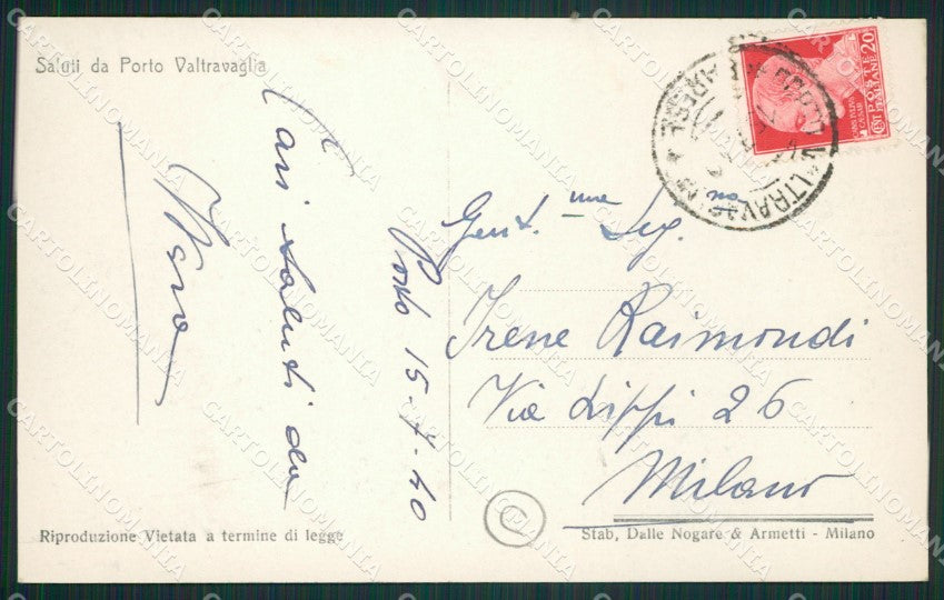 Varese Porto Valtravaglia foto cartolina QK9464 – retro