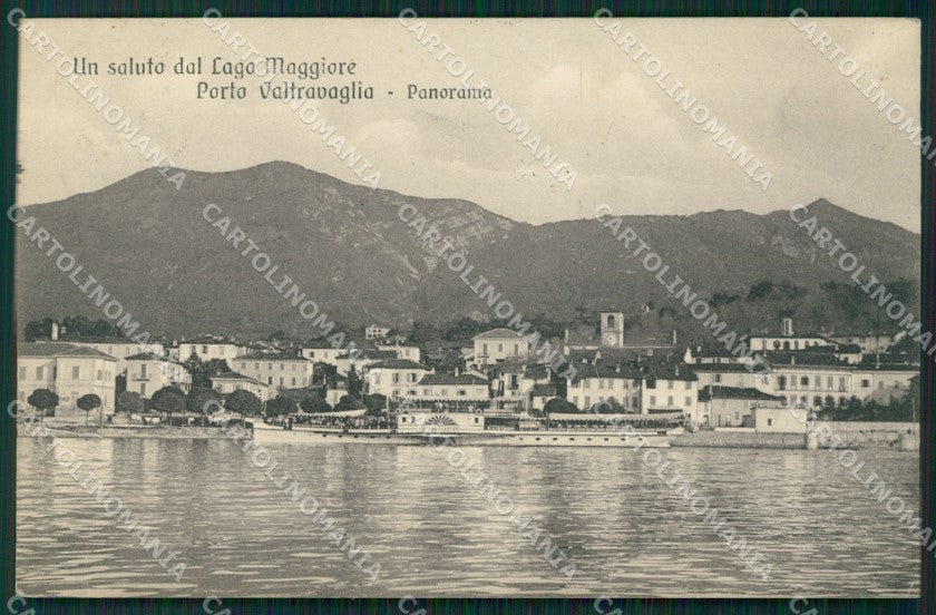 Varese Porto Valtravaglia Battello cartolina QK9467 – fronte