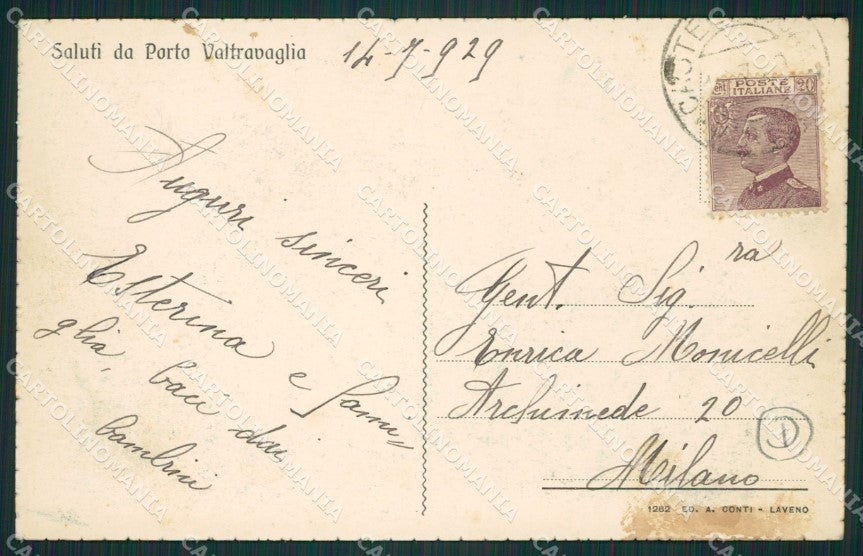 Varese Porto Valtravaglia cartolina QK9470 – retro