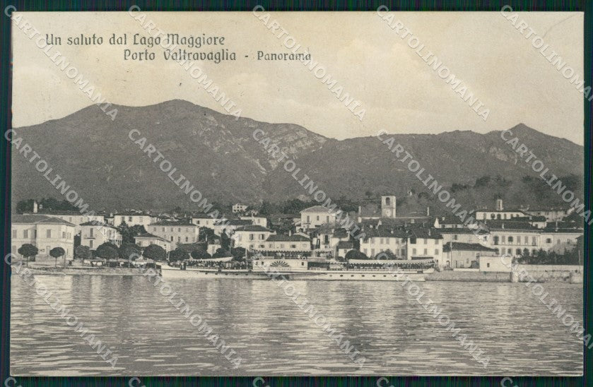 Varese Porto Valtravaglia Battello cartolina QK9476 – fronte