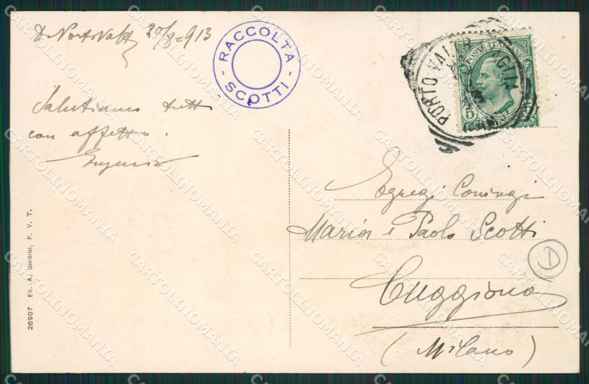 Varese Porto Valtravaglia Battello cartolina QK9476 – retro