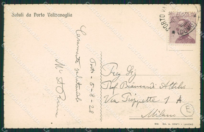 Varese Porto Valtravaglia cartolina QK9479 – retro