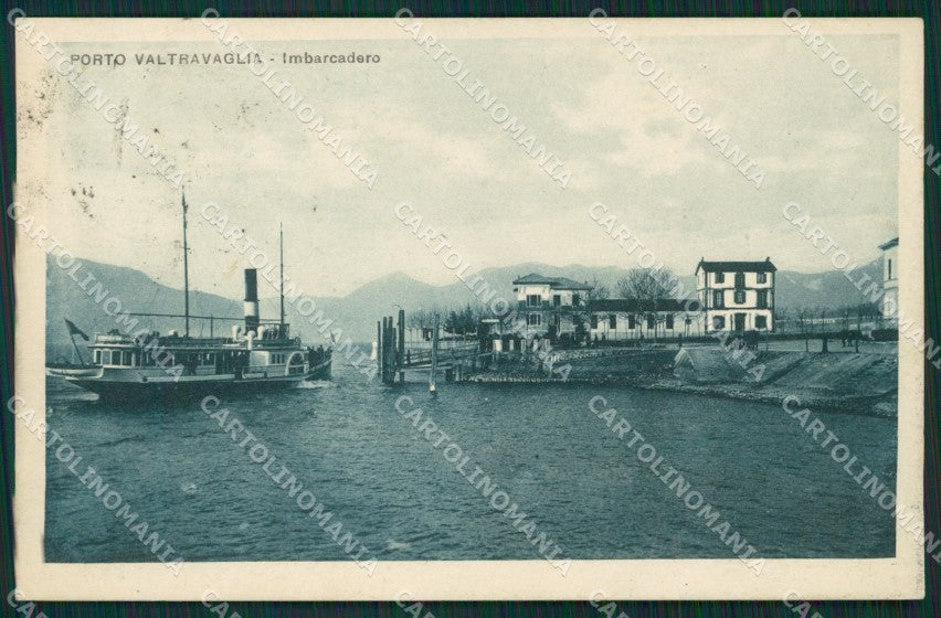 Varese Porto Valtravaglia Battello cartolina QK9488 – fronte