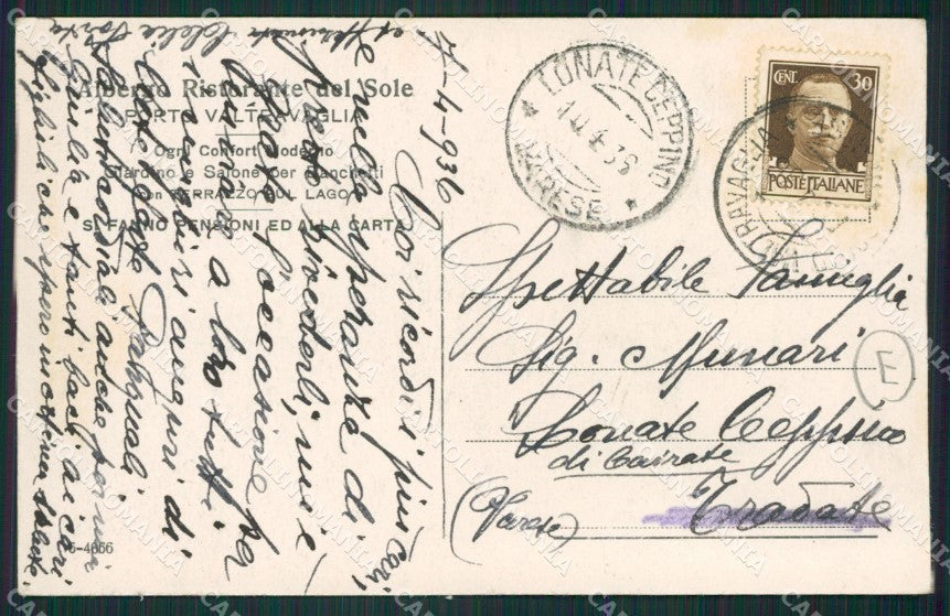 Varese Porto Valtravaglia cartolina QK9489 – retro